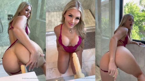 Scarlettkissesxo – Bathroom Dildo Pleasure