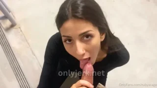 Ruby Cage Sucks A Cock Gently