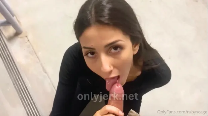 Ruby Cage Sucks A Cock Gently