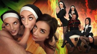 BFFS: Three Horny Nuns Fuck the Devil Out of Him – Natalie Brooks, Selena Love & Fiona Frost