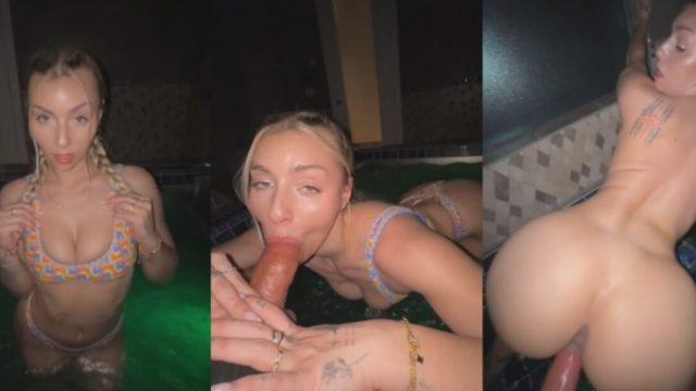 Therealbrittfit – Private Hottub Sextape