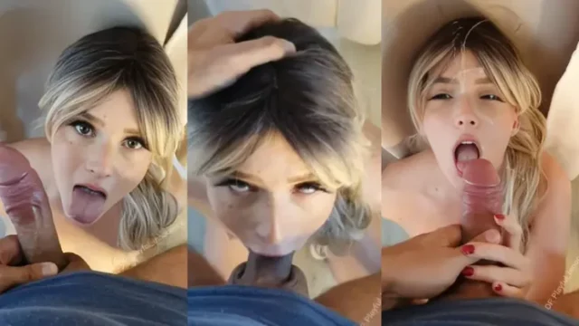 Playful Innocence Gives A Blowjob And Receives A Great Facial