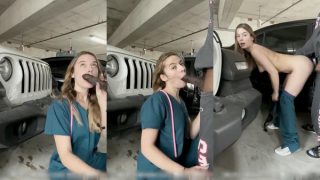 Izzy Swallows – Hot Nurse Fucked By Stranger In The Parking Lot