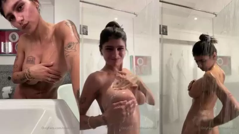 Mia Khalifa – Rubbing Her Big Tits Off With Soap