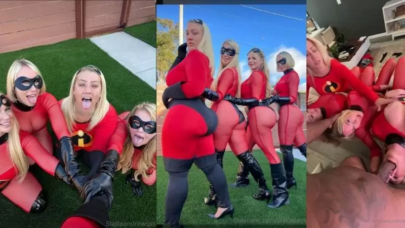 Mellanie Monroe, Stella Andrews, Greedy Groove & Rylee Raye – INCREDIBLES BGGGG Stepfamily Gangbang