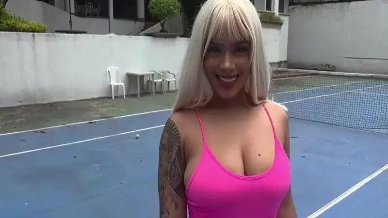 Anissa Miller – Tennis Lessons Turned Oral Workout With Trainer