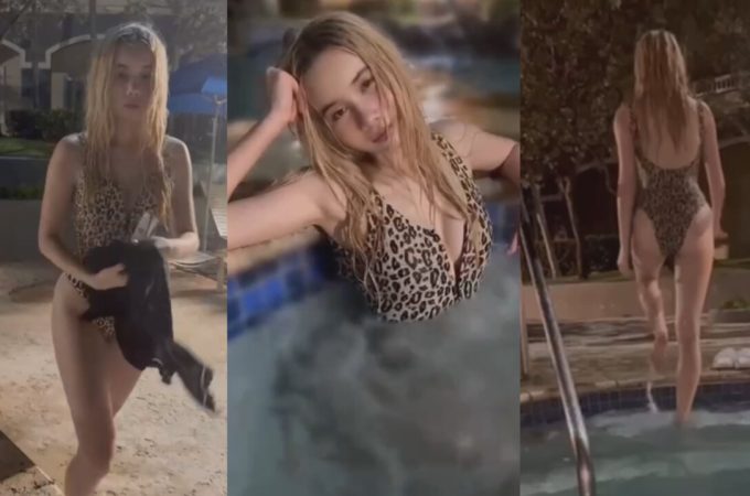 Lil Tay – Leopard Swimsuit