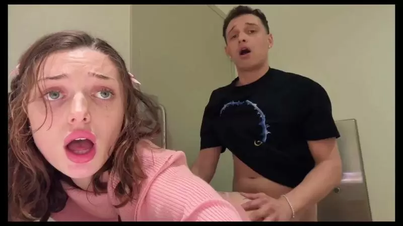 Shrooms Q – Thirsty Girl Drinks Daddy’s Pee In Public Mall Toilet