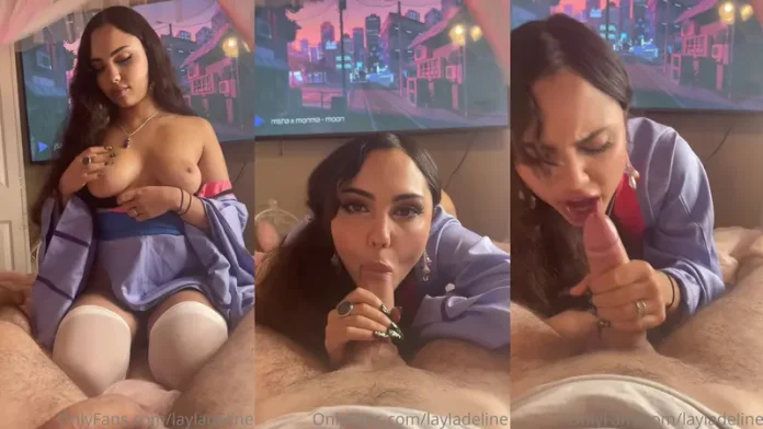 Layladeline Gives A Blowjob To Her Boyfriend