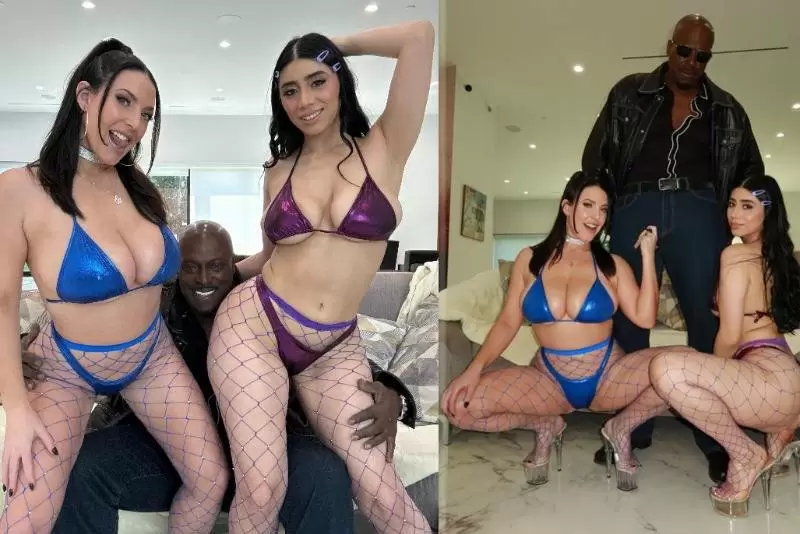 Angela White & Violet Myers – New BBC Threesome Video Leaked