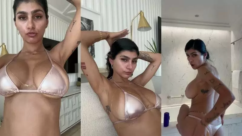 Mia Khalifa – Smoking Pot And Naked Shower